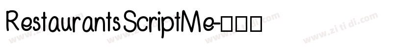 RestaurantsScript Me字体转换
